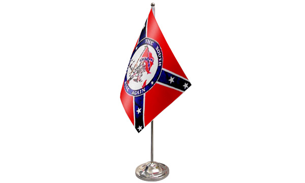 The South Will Rise Again Satin Table Flag